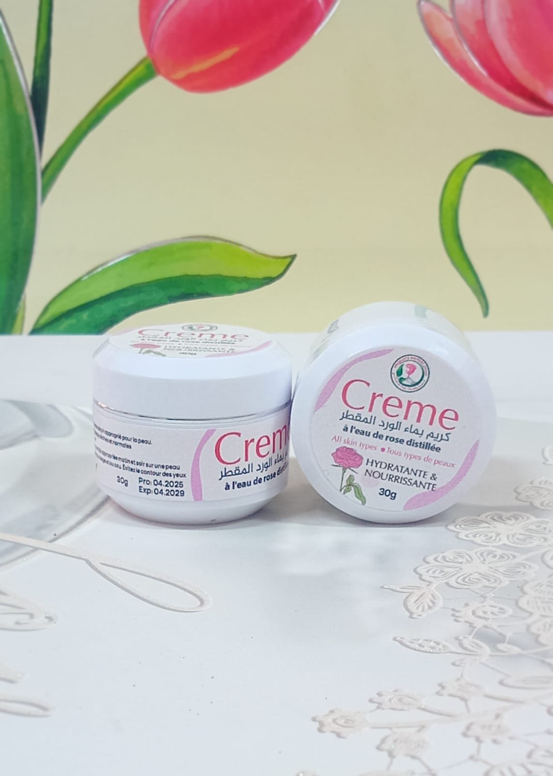 Crème à l'eau de rose distillee