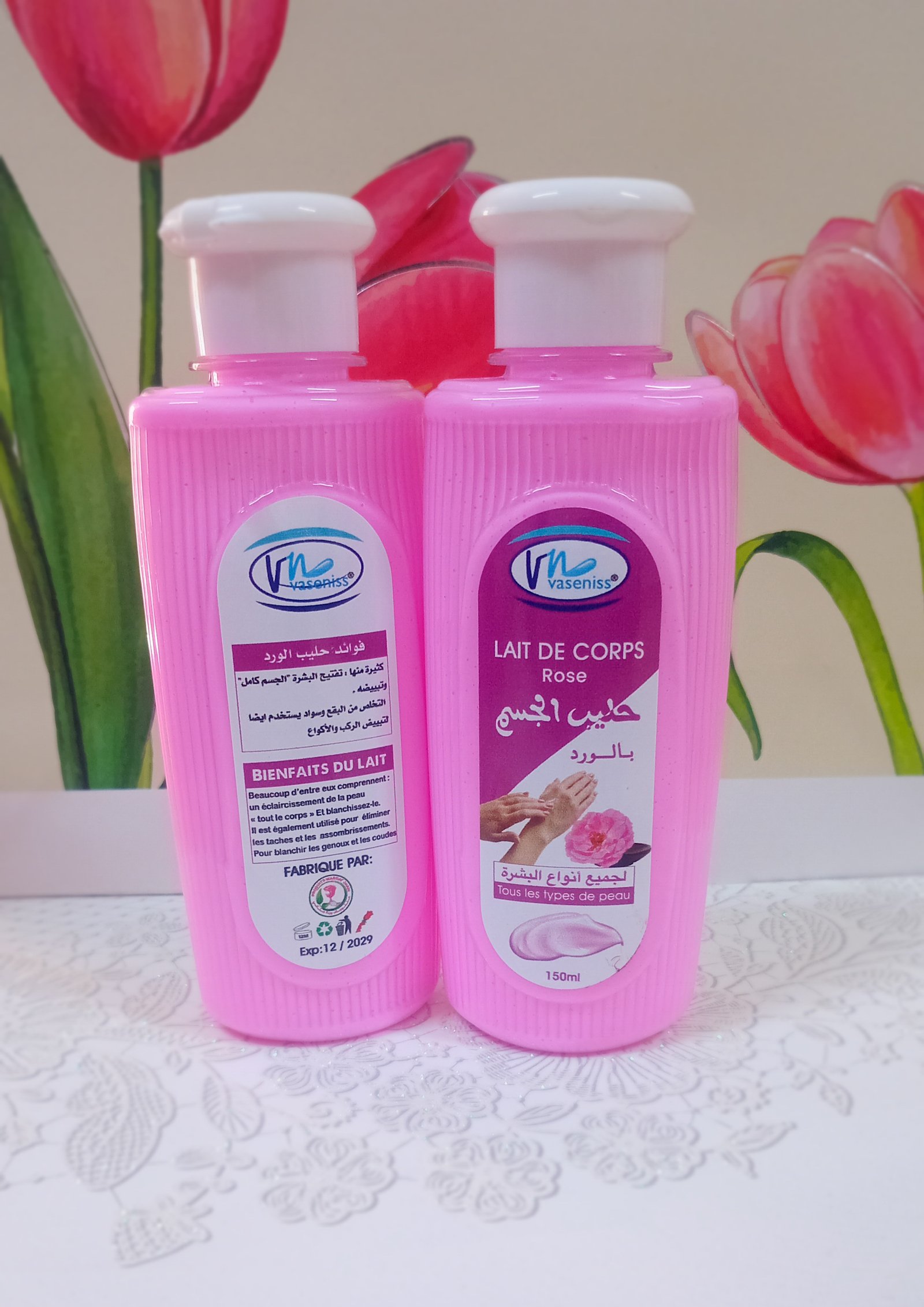 Lait Corporel à huile rose 150 ml